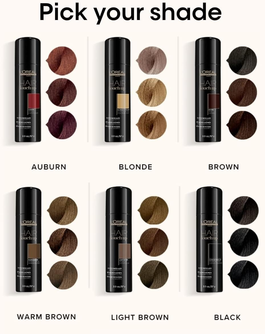 L&rsquo;Or&eacute;al Professionnel Hair Touch up | Salon Grade Root Concealer Spray | Blends and Covers Grey Hair | Does Not Transfer or Smear | Mahogany Brown | 75Ml image number 1