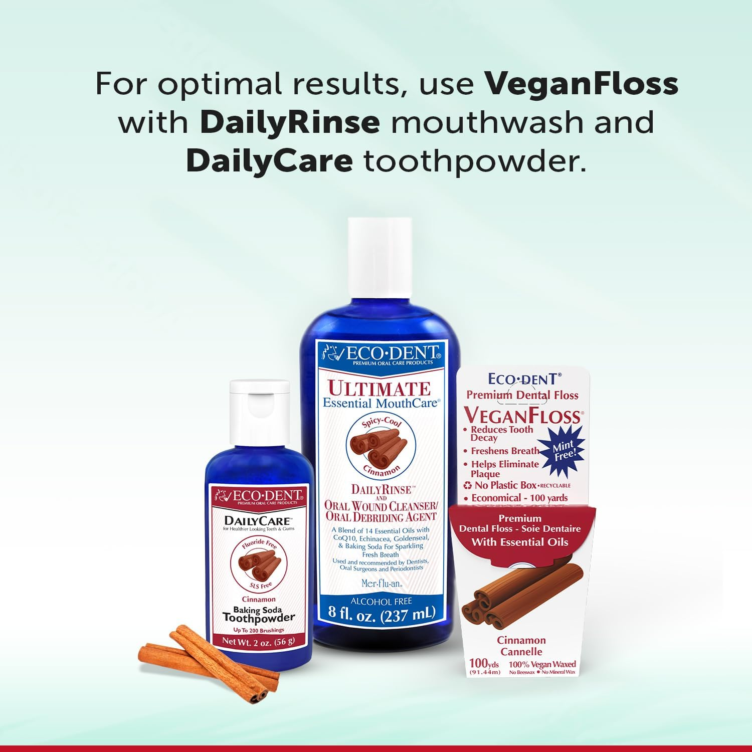 Eco-Dent Cinnamon Floss 100 Yards Pack of 6 image number 4