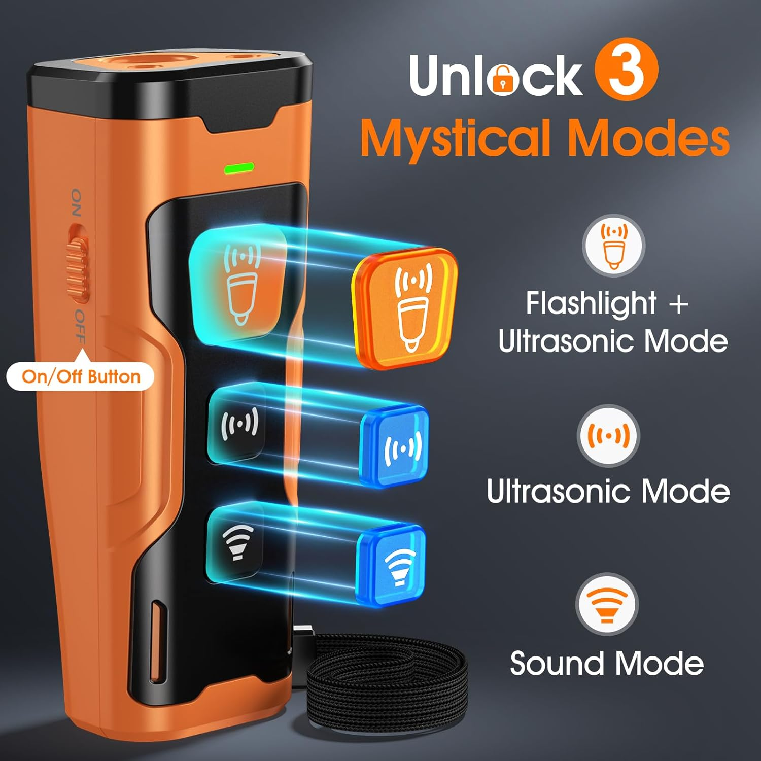 Dog Bark Deterrent Devices for Own or Neighbor'S Dog Ultrasonic Dog Training Device Safe & Effective Portable anti Barking Device for Dogs Indoor Outdoor Use Orange image number 1