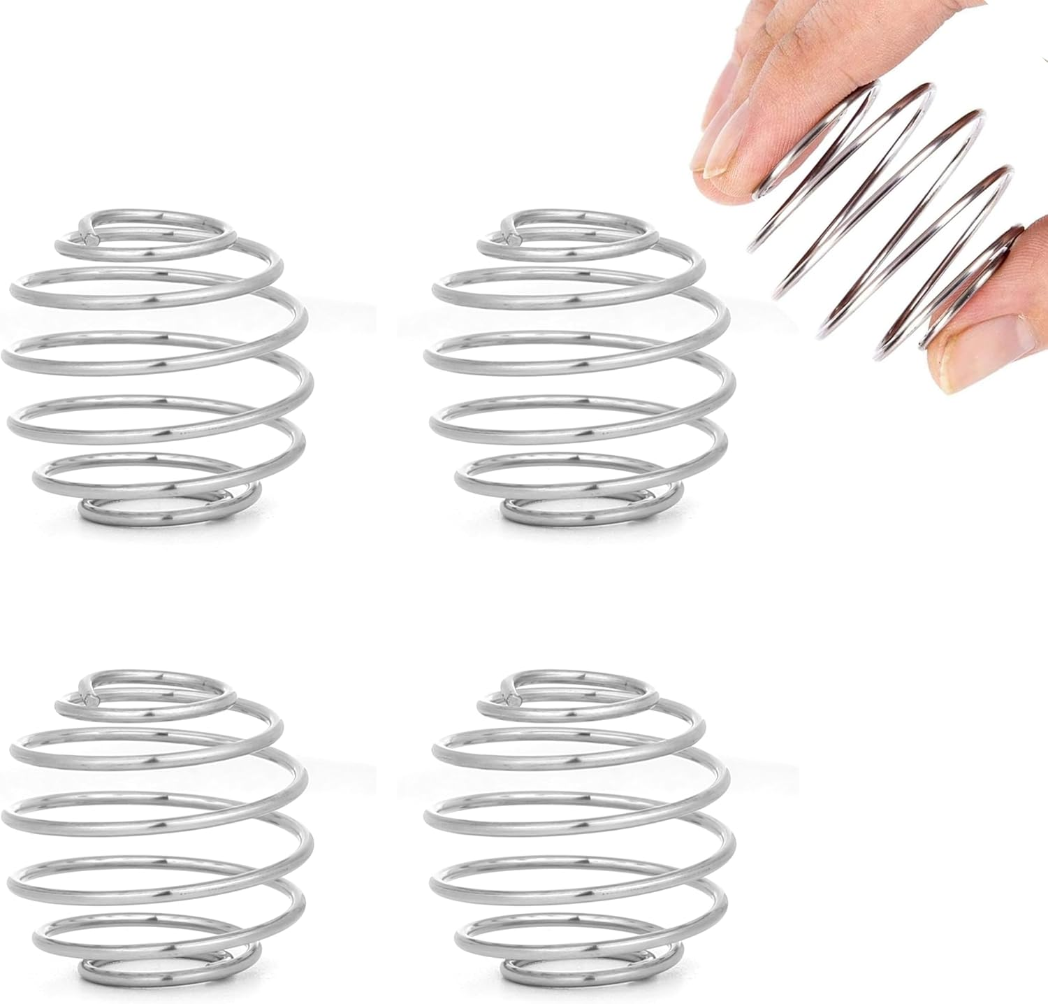 Custelen 4-Pack 2.1-Inch Large Stainless Steel Shaker Balls - 304 Grade for Protein Shakes, Milkshakes, and Salad Dressings - Durable and Easy to Clean image number 1