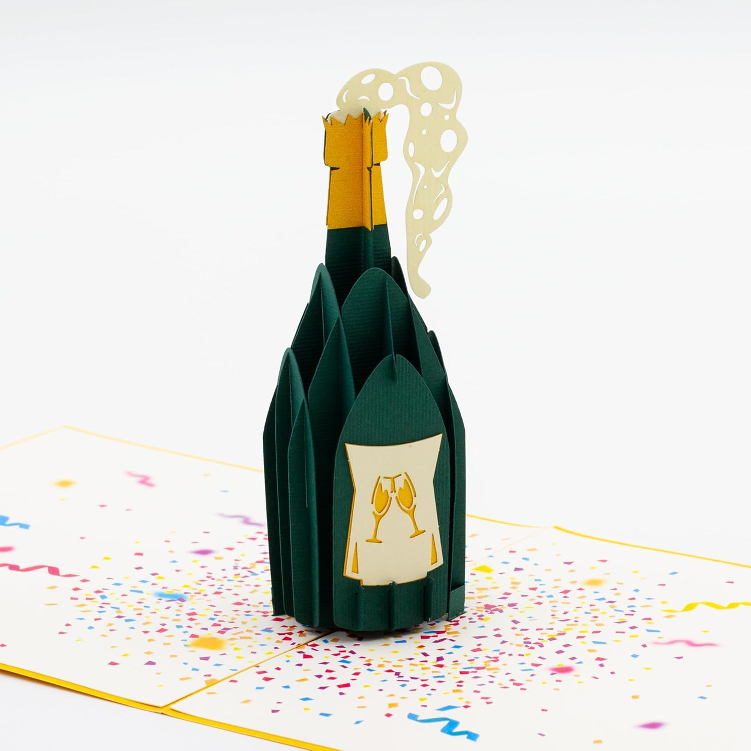 Champagne Bottle 3D Pop up Card for Birthday, Anniversary, Graduation, Promotion, Pop up Card, Origami Card, Handmade Card, Pop up Card Australia image number 2