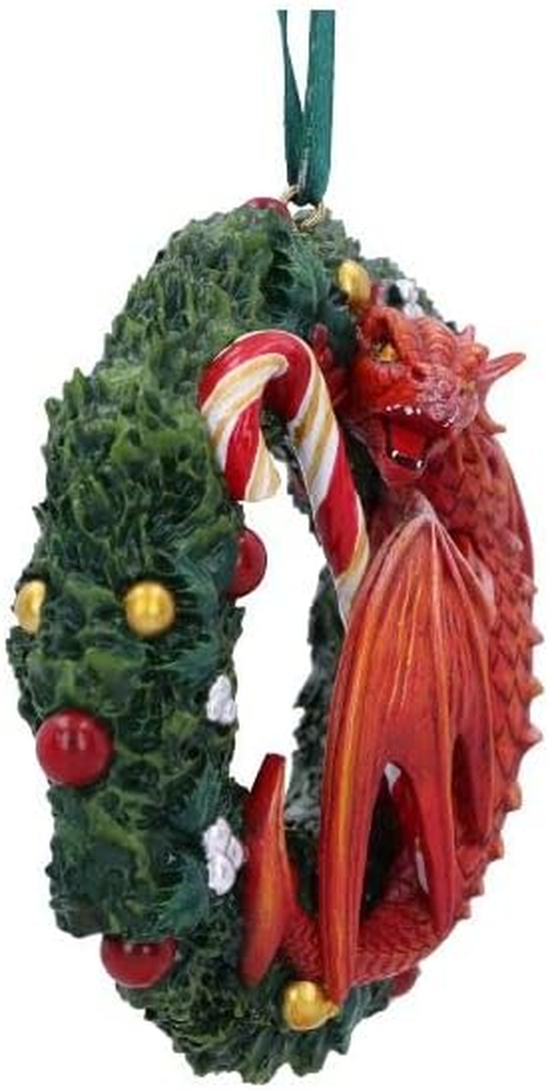 Nemesis Now Anne Stokes Sweet Tooth Dragon Hanging Ornament 9Cm, Resin, Red, Anne Stokes Merchandise, Sweet Tooth Dragon Hanging Christmas Decoration, Cast in the Finest Resin, Expertly Hand-Painted image number 3