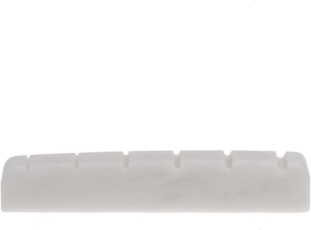 Musiclily Pro 42.95Mm Flat Bottom Slotted Electric and Acoustic Guitar Bone Nut for 6-String Ibanez and PRS, Ivory (Set of 2) image number 3