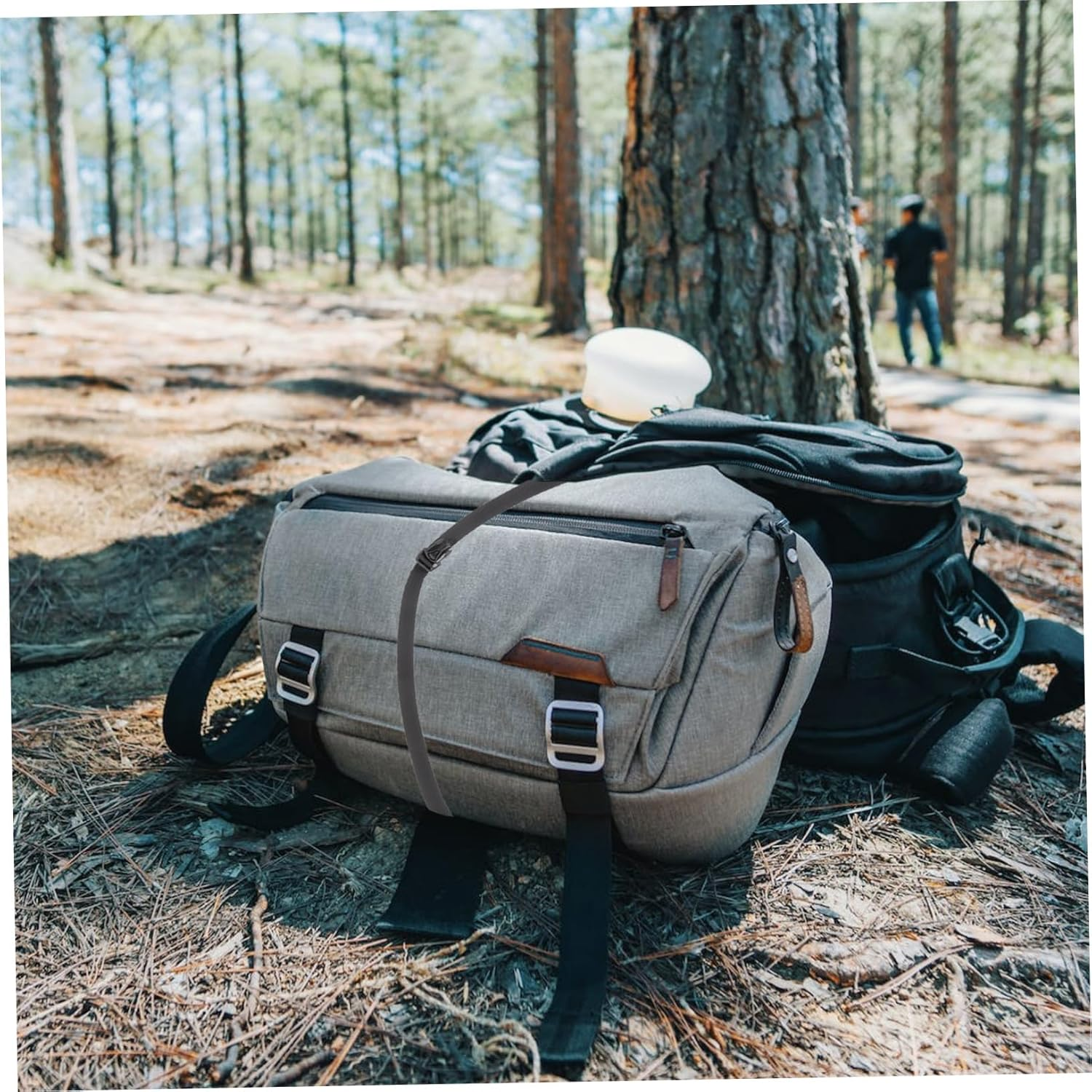 PAMINGONO Elastic Luggage Straps for Suitcases Cross Luggage Straps Buckle Adjustable image number 4