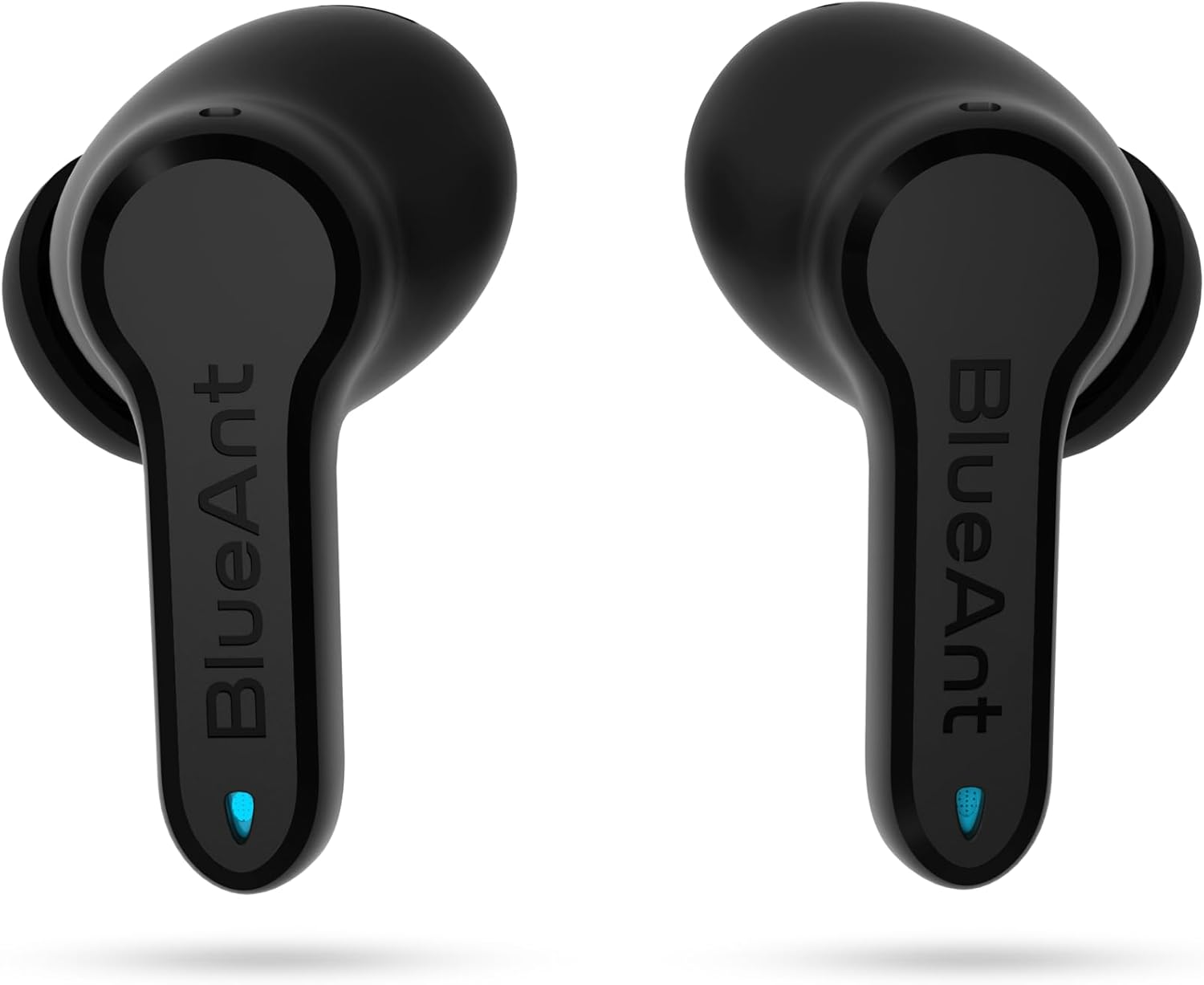 Blueant Pump Air ANC2 True Wireless Bluetooth Earbuds, Active Noise Cancelling with Transparency Mode, Big Bass Sound, Clear Calls, All-Day Battery, Sweatproof In-Ear Design, Black