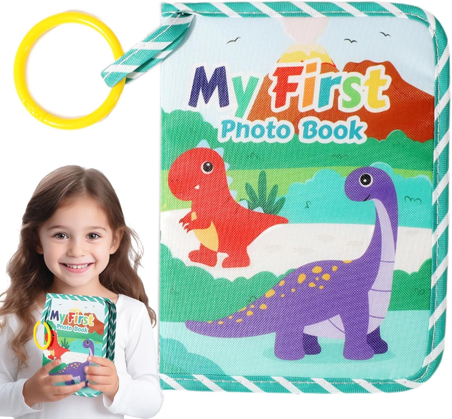 Baby First Photo Book - Keepsake with Mirror | Toddler First Family Album - for Cribs Bedtime Bedroom Holiday Strollers Home Travel Sleep Pregnancy Girls Boys Parents image number 6