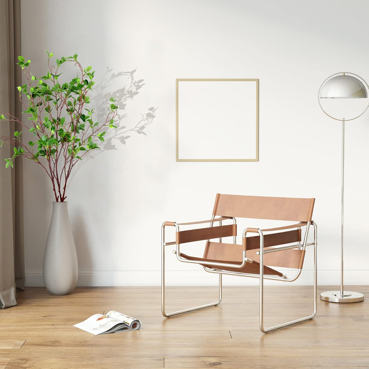 AUSTOR 3 Packs 45" Artificial Ficus Stems Faux Green Branches Leaf Fake Green Bushes Shrubs Ficus Twig Stems for Vase Filler Home Wedding Office Decor image number 3