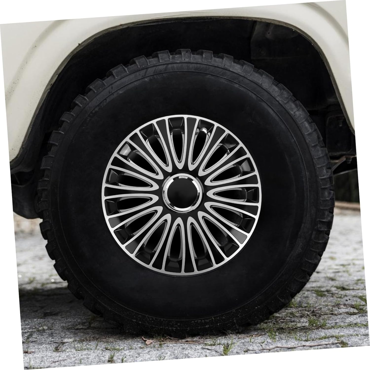 FELTECHELECTR Stylish Car Wheel Rim Cover Construction Fits Vehicle Models Enhance Vehicle Aesthetics image number 1
