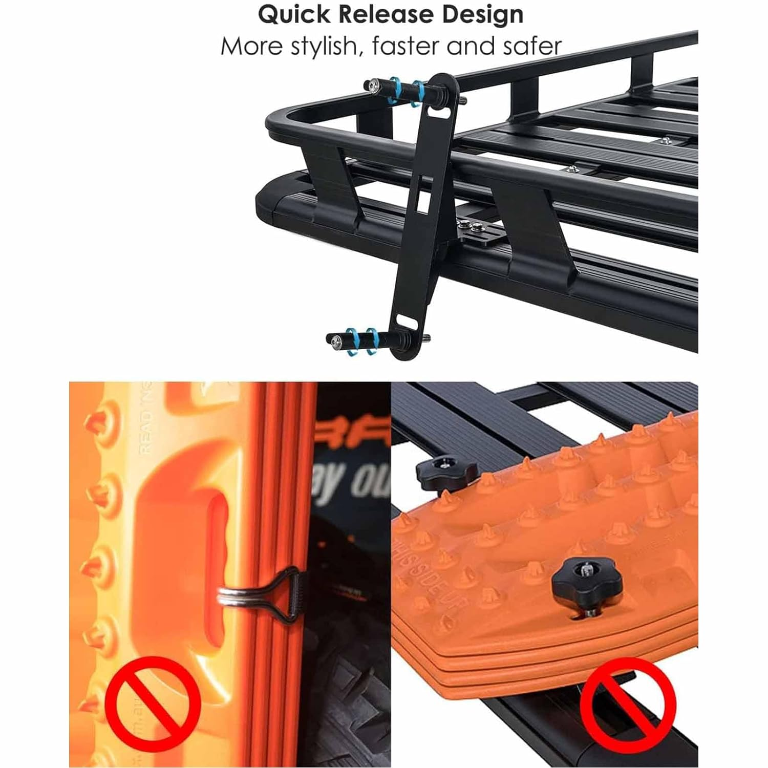 4Pcs Black Mounting Pin for MAXTRAX MKII Traction Board, Universal Recovery Board Mounting Kit with 360 Degree Rotation Knuckle image number 2