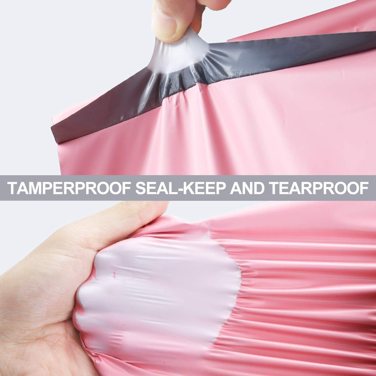 UCGOU Poly Mailers 14.5X19 Inch Light Pink 100 Pack Large Shipping Bags #7 Strong Thick Mailing Envelopes Self Sealing Adhesive Waterproof and Tear Proof Boutique Packaging Postal for Clothing image number 2