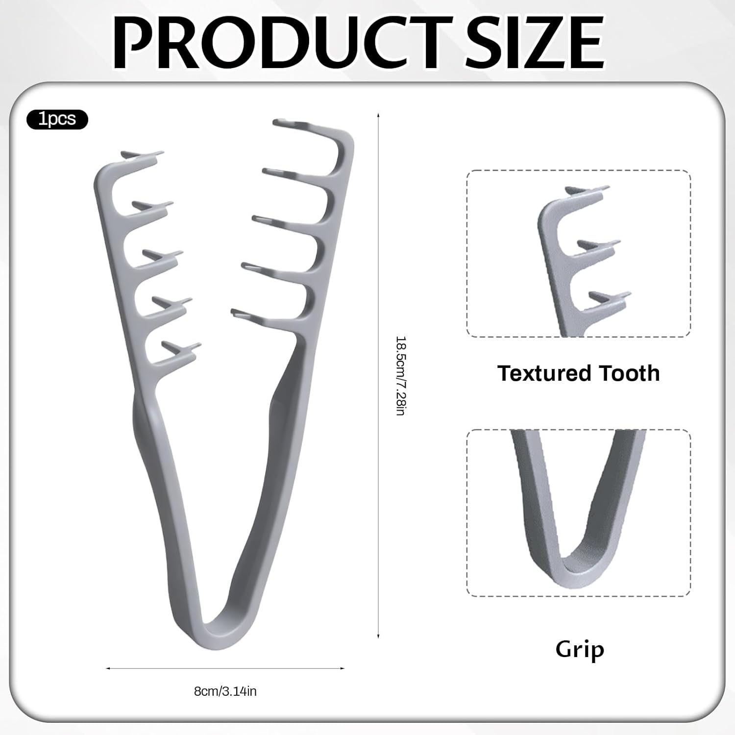 Styling Comb with Texture (Styling Comb with Texture Grey) image number 1