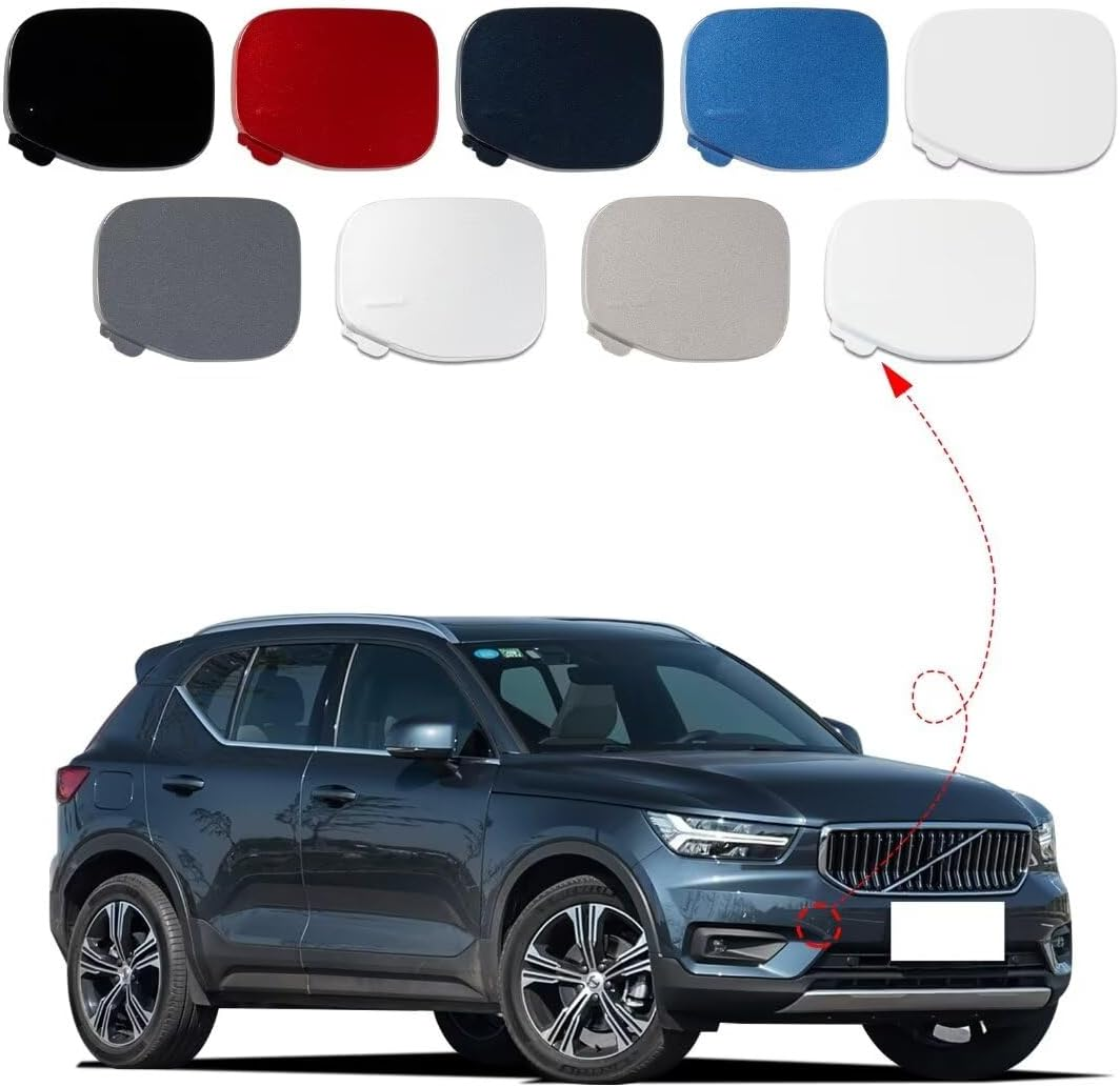 Car Front Bumper Tow Hook Cover Cap Towing Eye for Volvo XC40 2018 2019 2020 2021 2022 Trailer Cover Cap 39847993 Trailer Lid (Black)
