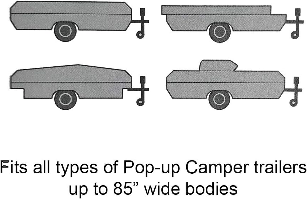 GEARFLAG Pop-Up Camper Cover Fits 14' - 16' Reinforced Windproof Side-Straps, Anti-Uv Water-Resistance Heavy Duty Triple Layers for Trailer RV (Fits 14' - 16') image number 6