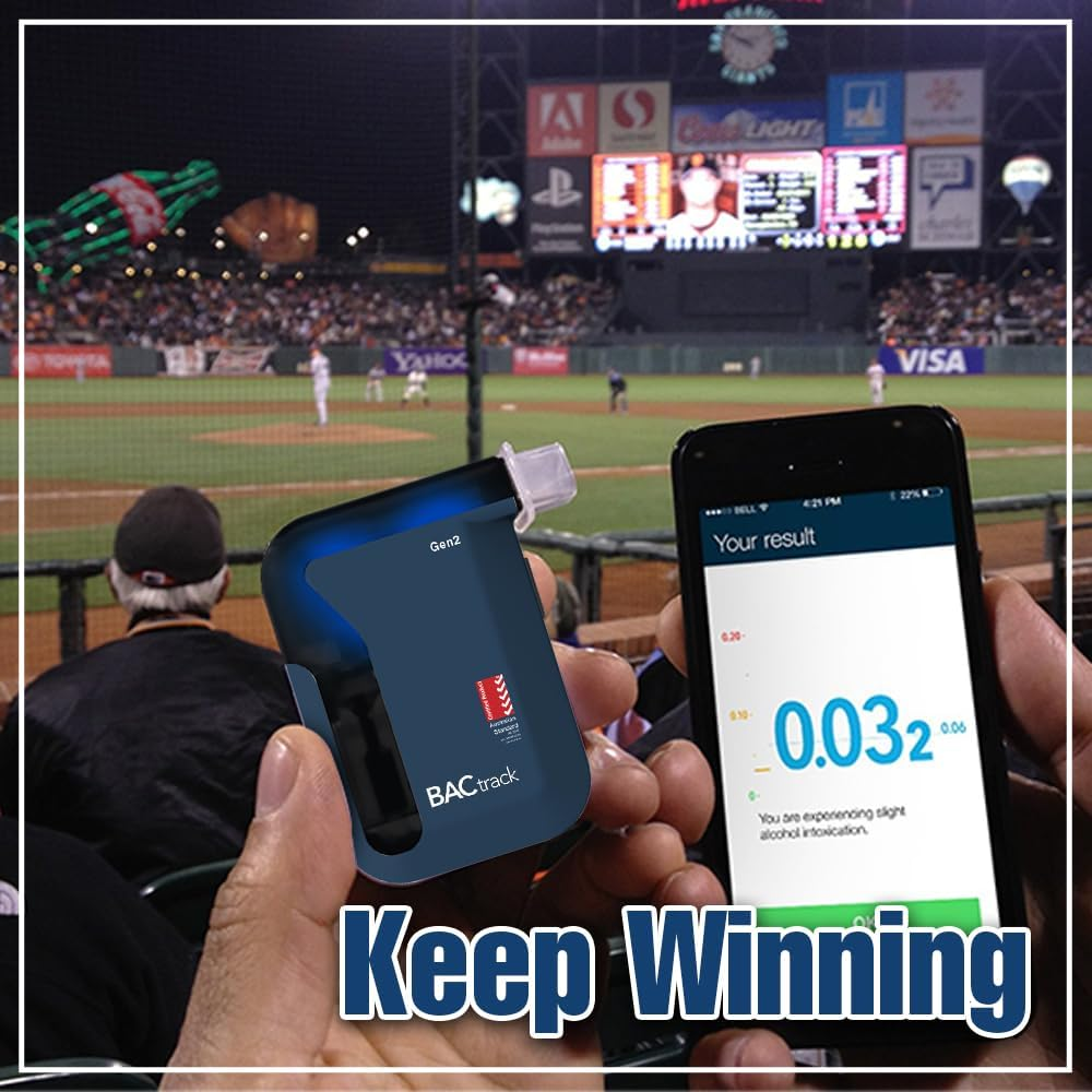 Bactrack Mobile Pro Gen2 Breathalyzer Australian Standard Smartphone Portable Breath Alcohol Tester Professional-Grade Bluetooth Breathalyser, Blue image number 1