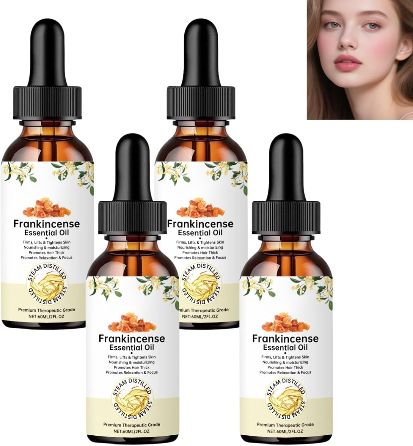 Frankincense Essential Oil from Resin Extract, Face & Body Moisturizer for Hydrating & Nourishing, anti Aging Wrinkle Care, Hair Care, Essential Oils Aromatherapy & Massage (1Pcs)