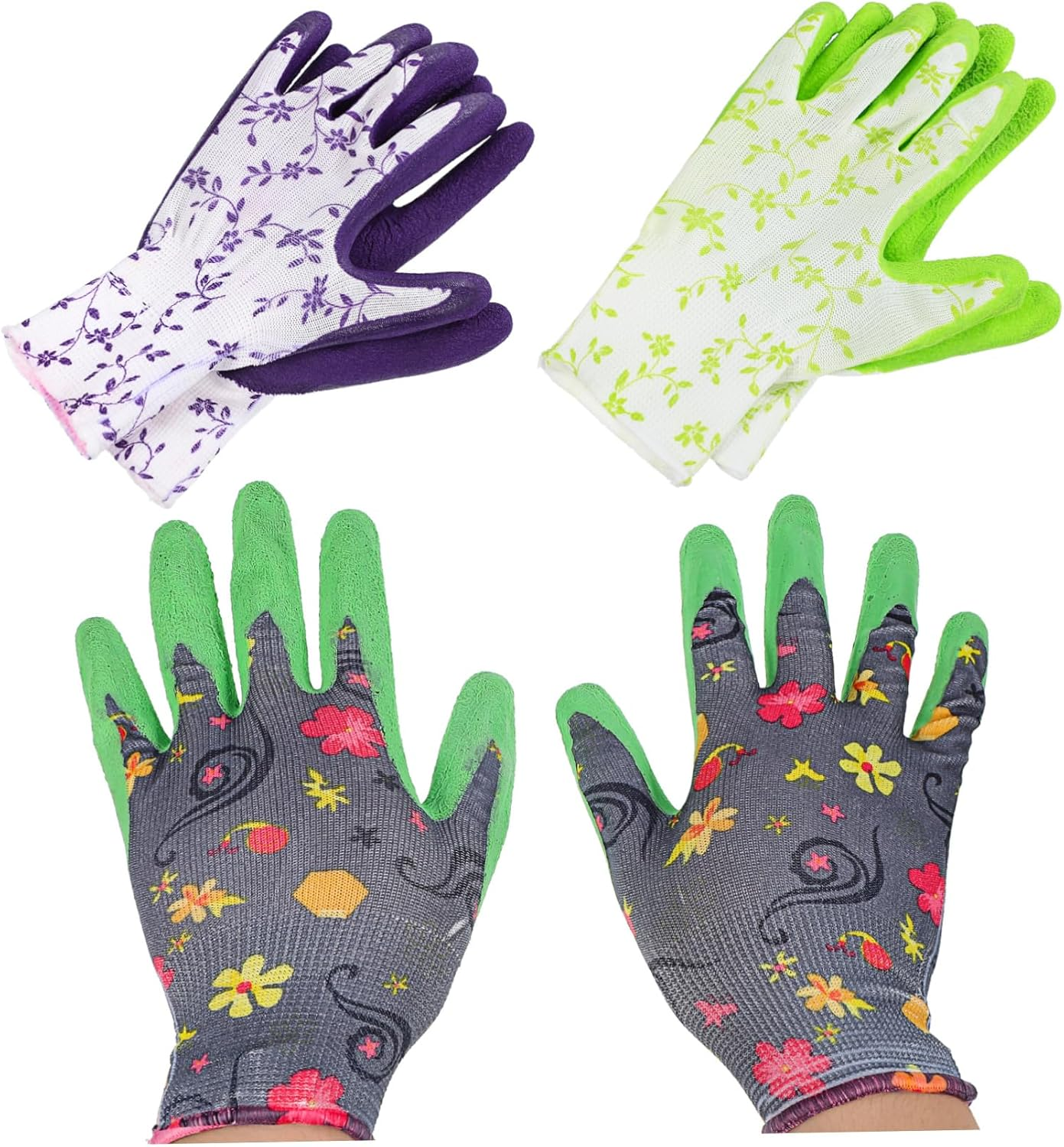 3Pairs Men Work Gloves Women Gardening Gloves of Long Cut Resistant for Construction image number 2