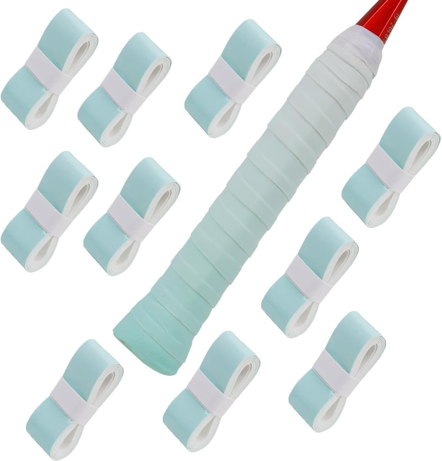 10 Pack of anti Slip and Moisture Absorbing Grip Straps, Highly Comfortable Overgrip Tennis Racket Tape, Absorbent and Dry Feel Tennis/Pickleball/Badminton Grips Overgrip Tape