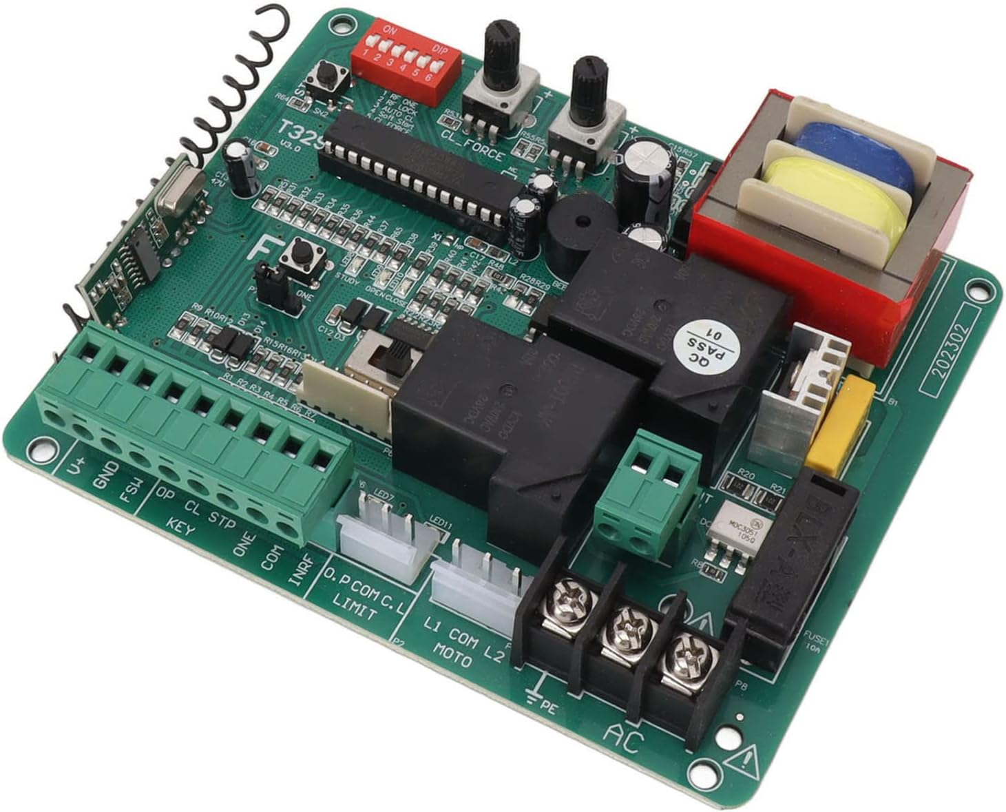 Control Board for Sliding Gate Motor, Remote Control Electric Door Motor Circuit Board with LED Indication, Door Opener PCB Circuit Control Board for Electric Automatic Gate image number 3