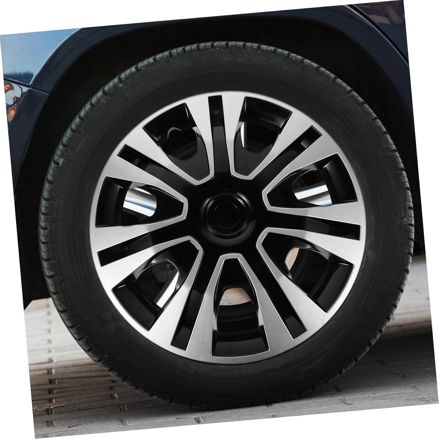 MUCKLILY Automotive Wheel Replacement Tire Wheel Covers for Transporter Rim Protector Pp Material Sleek Finish