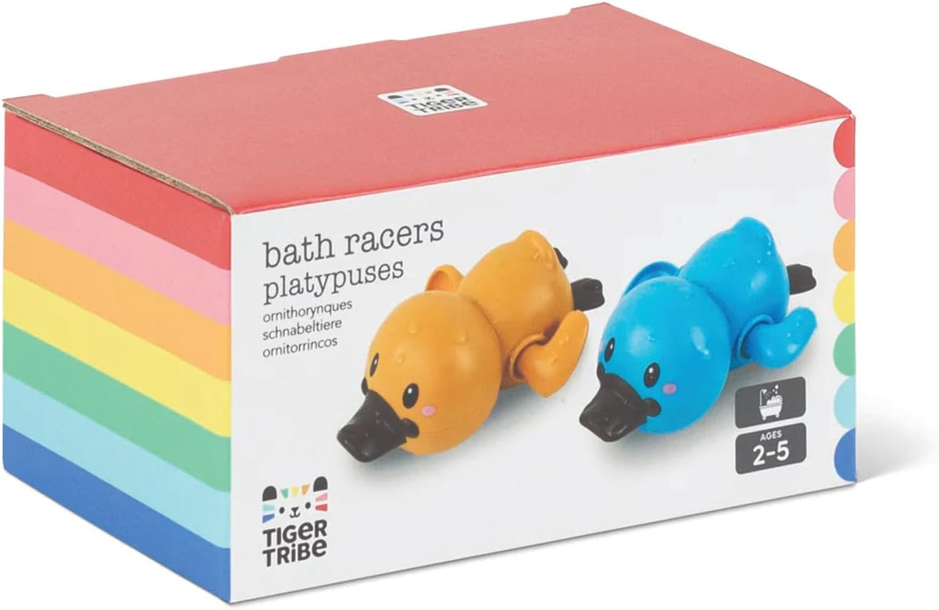 Tiger Tribe Bath Racers &ndash; Platypuses, 2-Pack Wind-Up Bath Toy Racers, Battery-Free, Fine Motor & Cause-Effect Fun for Toddlers, Ages 18 M+ image number 2