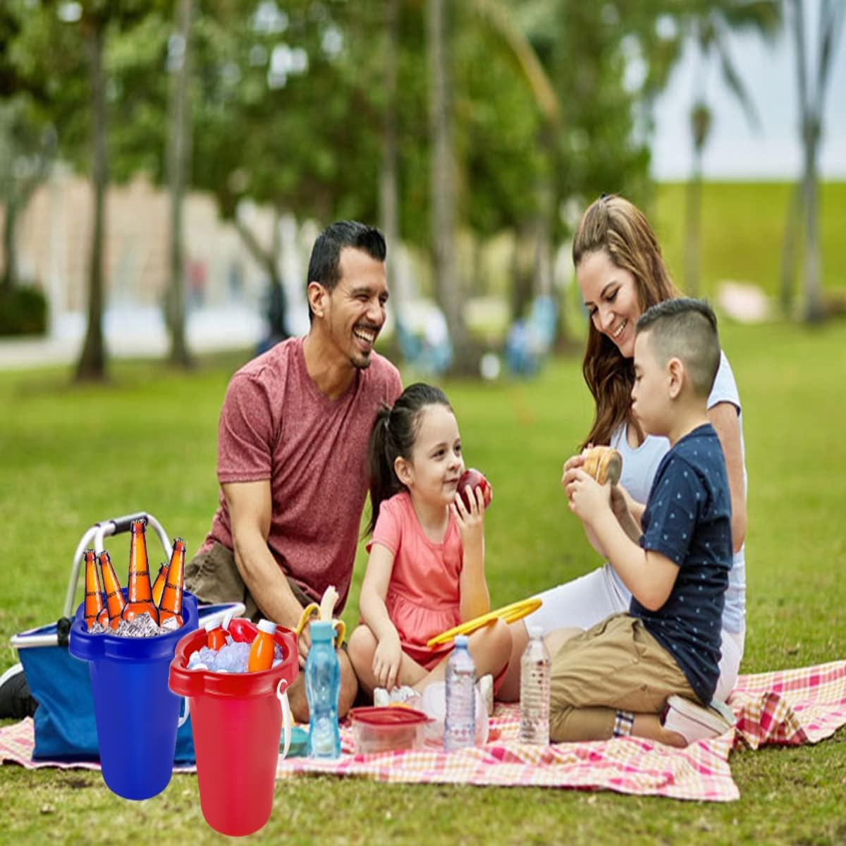 Large Sand Bucket Pail with Shovel, 7'' Size Water Bucket for Beach Fun, Great Summer Party Accessory - 1 image number 7