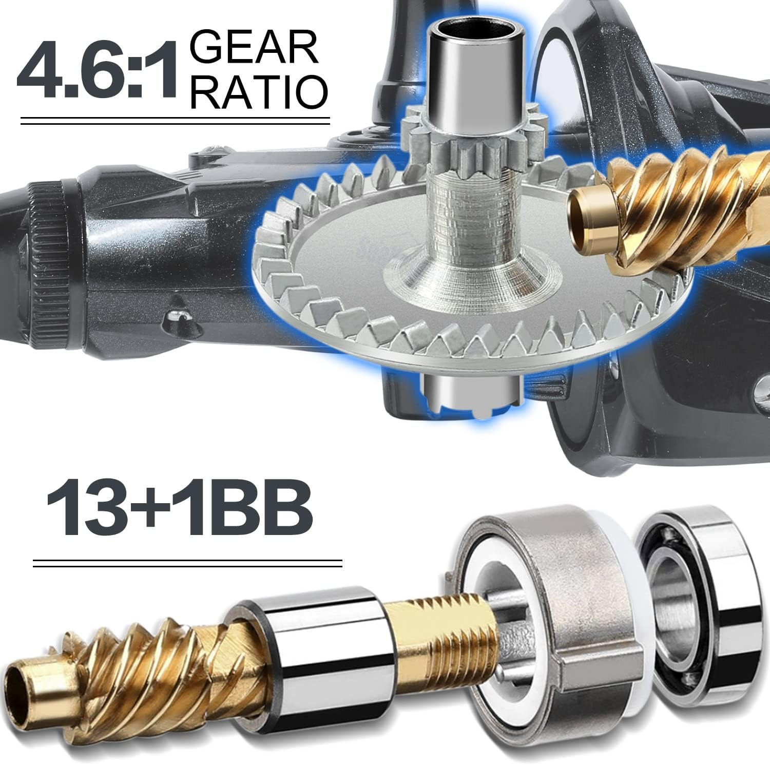 Sougayilang Carp Fishing Reel, Ultra-Powerful Smooth Spinning Reel 13+1BB Metal Body 9000/10000/12000 Surf Fishing Reels for Saltwater and Freshwater image number 6