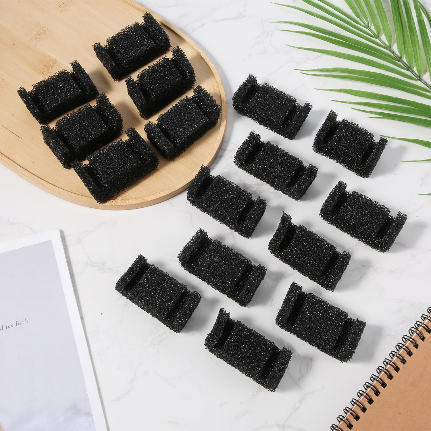 Pack of 16 Sponge Filters for Cat Drinking Fountain, U Shape Replacement Sponge Filter for Cat Drinking Fountain, 2.5 L Stainless Steel Top Water Dispenser for Cats, 2.0 L Drinking Fountain for Pets image number 6