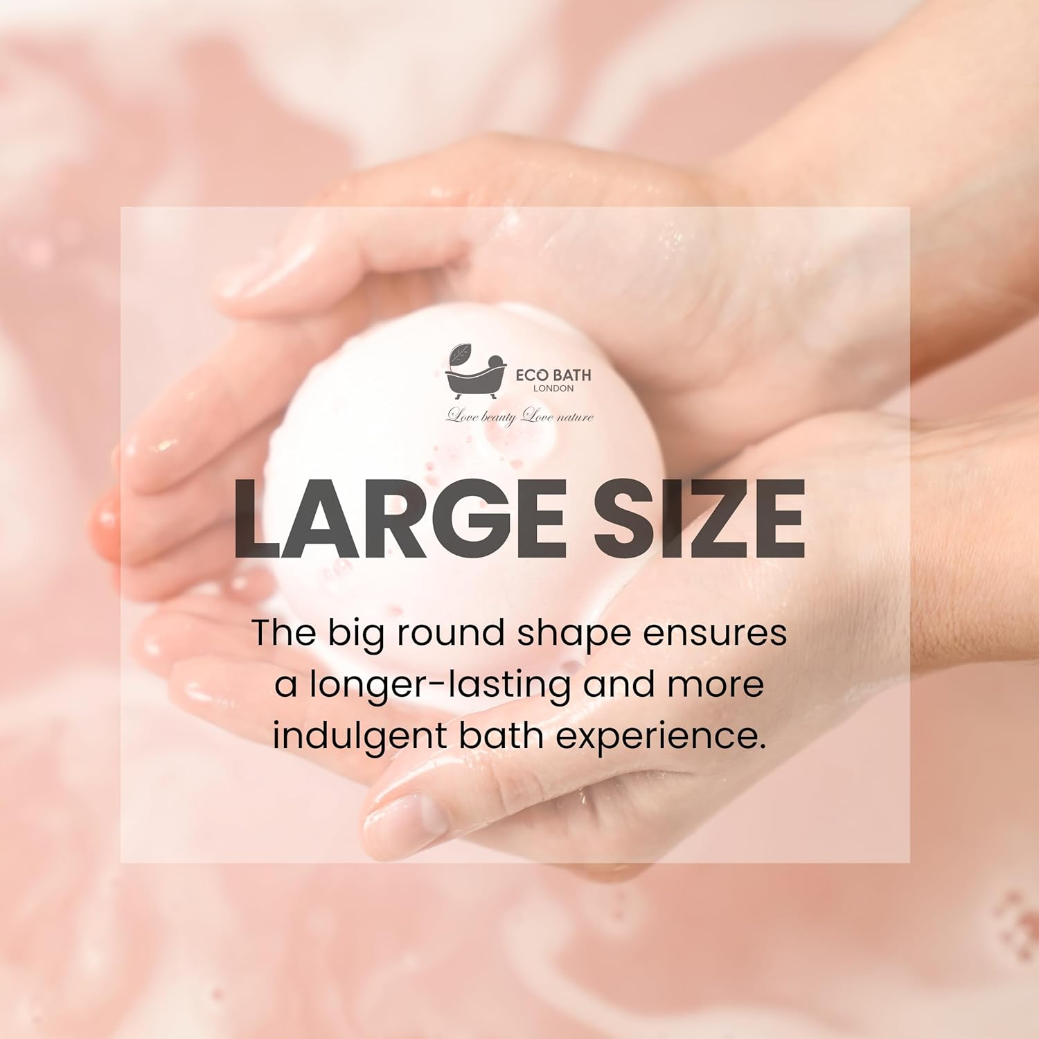 Eco Bath London Big round Bath Bomb Gift Set - Luxurious and Aromatic All-Natural Handmade Bath Bombs, Multiple Scents Available (Christmas Spirit, Lavender, Rose, Sea Breeze, Lemon, Truly Tropical) image number 2