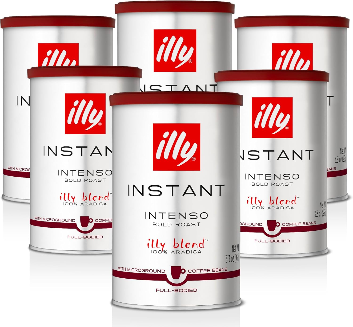 Illy Classico Instant Coffee, Medium Roast, 100% Arabica Beans, Bulk Pack of 6 X 95G - Premium for Espresso & Machine, Ethically Sourced image number 3
