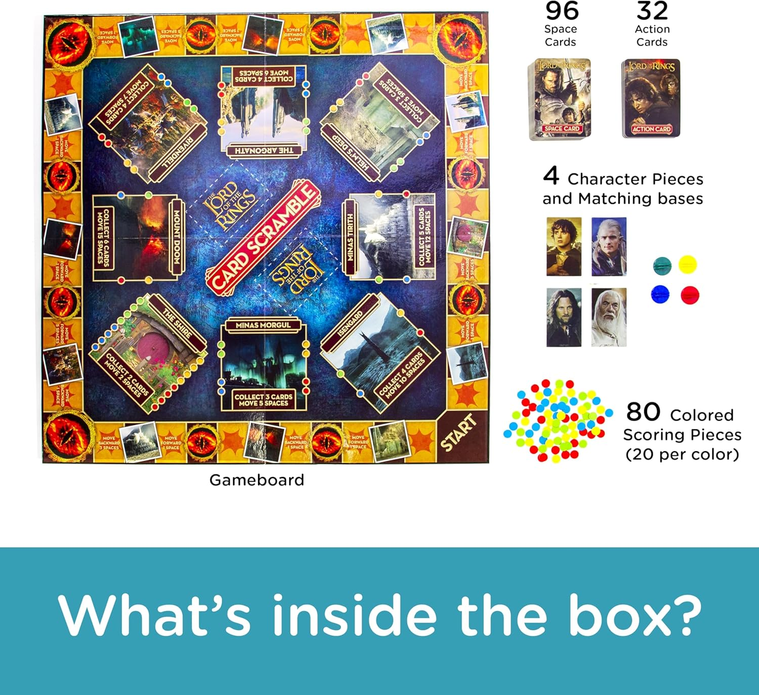 Lord of the Rings Card Scramble Board Game image number 4