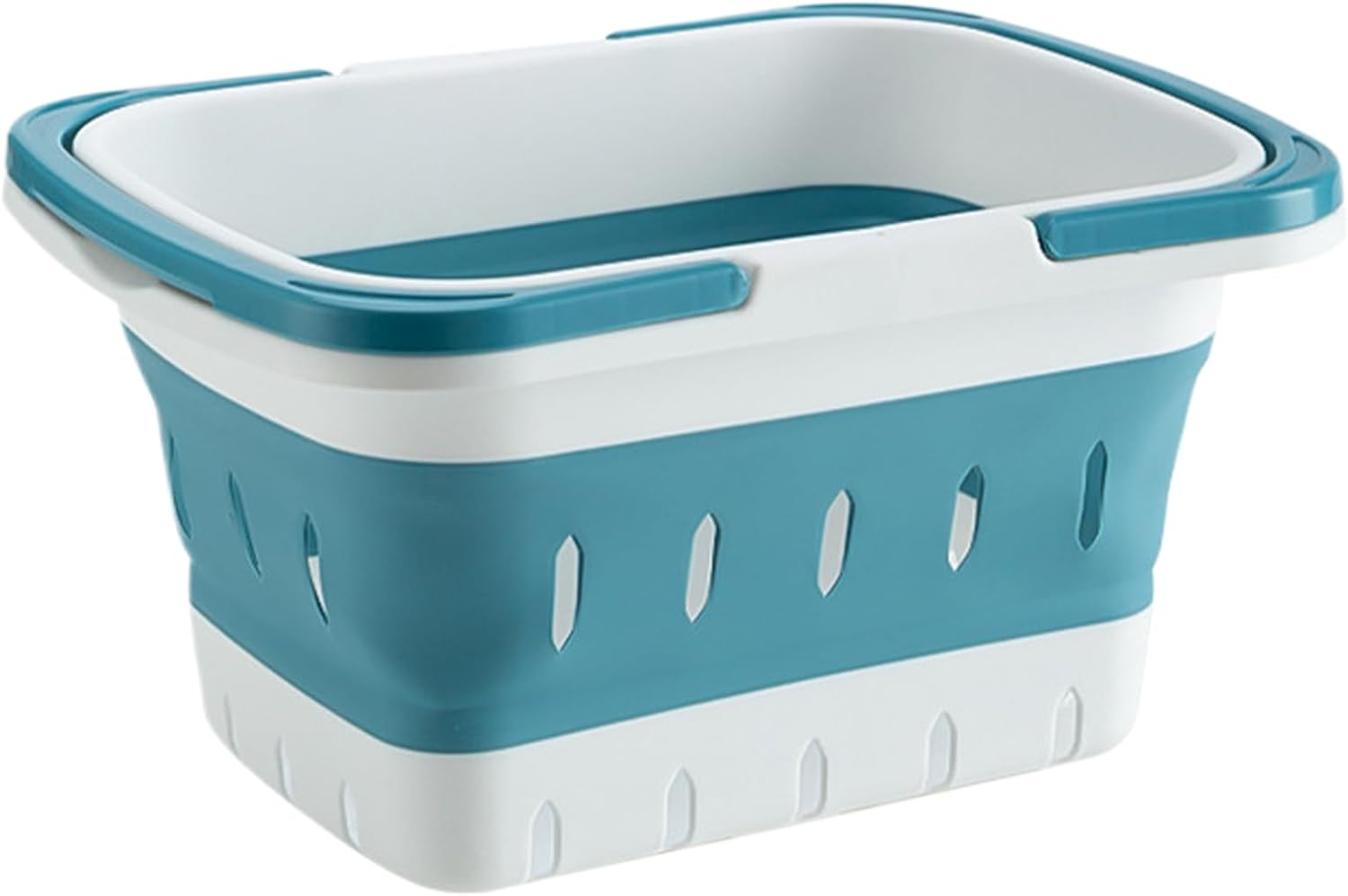 Basket for Shower,Folding Bath Basket with Handle - Portable Shower Organizer for Gym Home Dorm College Apartment RV Camping