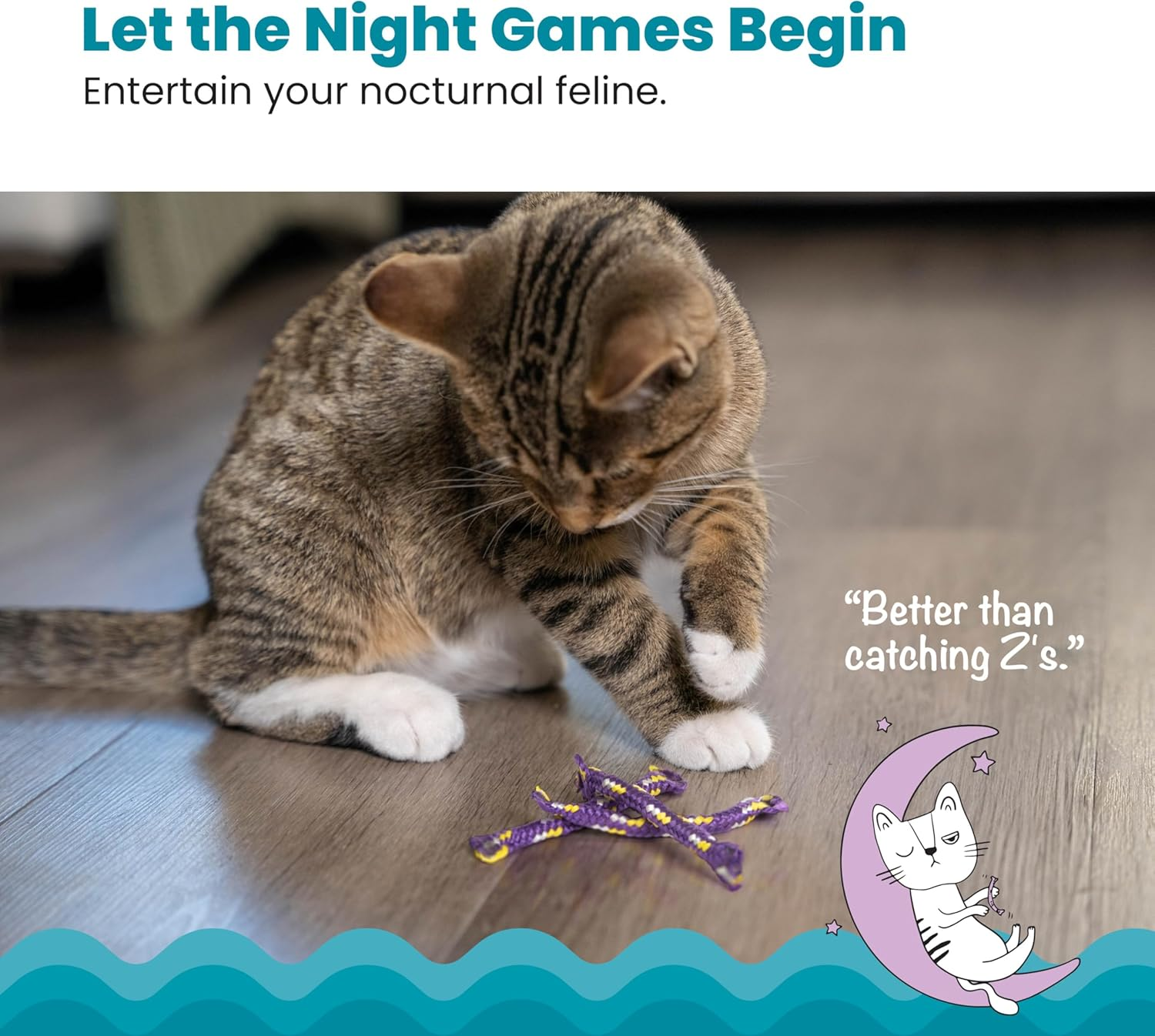 Petstages Nighttime Catnip Rolls Cat Toys - 3 Pack