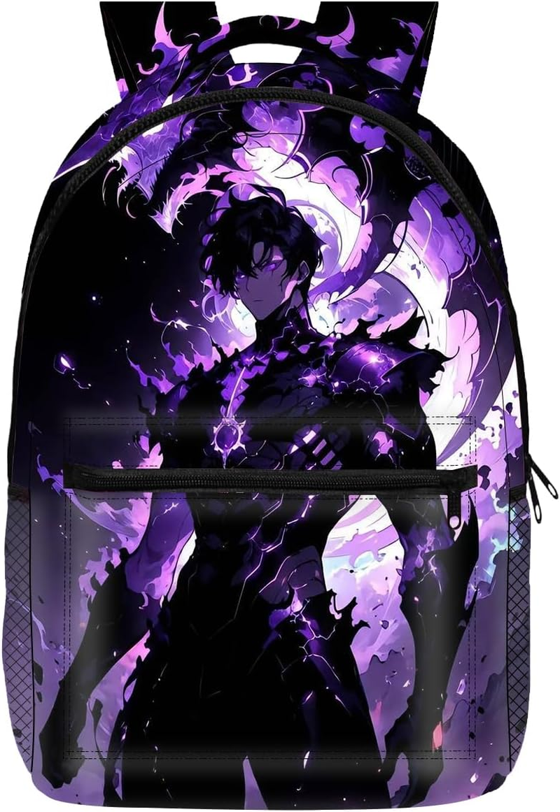 UBBY Solo Leveling 3D Printed Children'S School Backpack for Students - 41 X 30 X 14 Cm (16 Inches) Cool Style School Backpack Children'S Backpacks for Teenagers & Children Book Bags