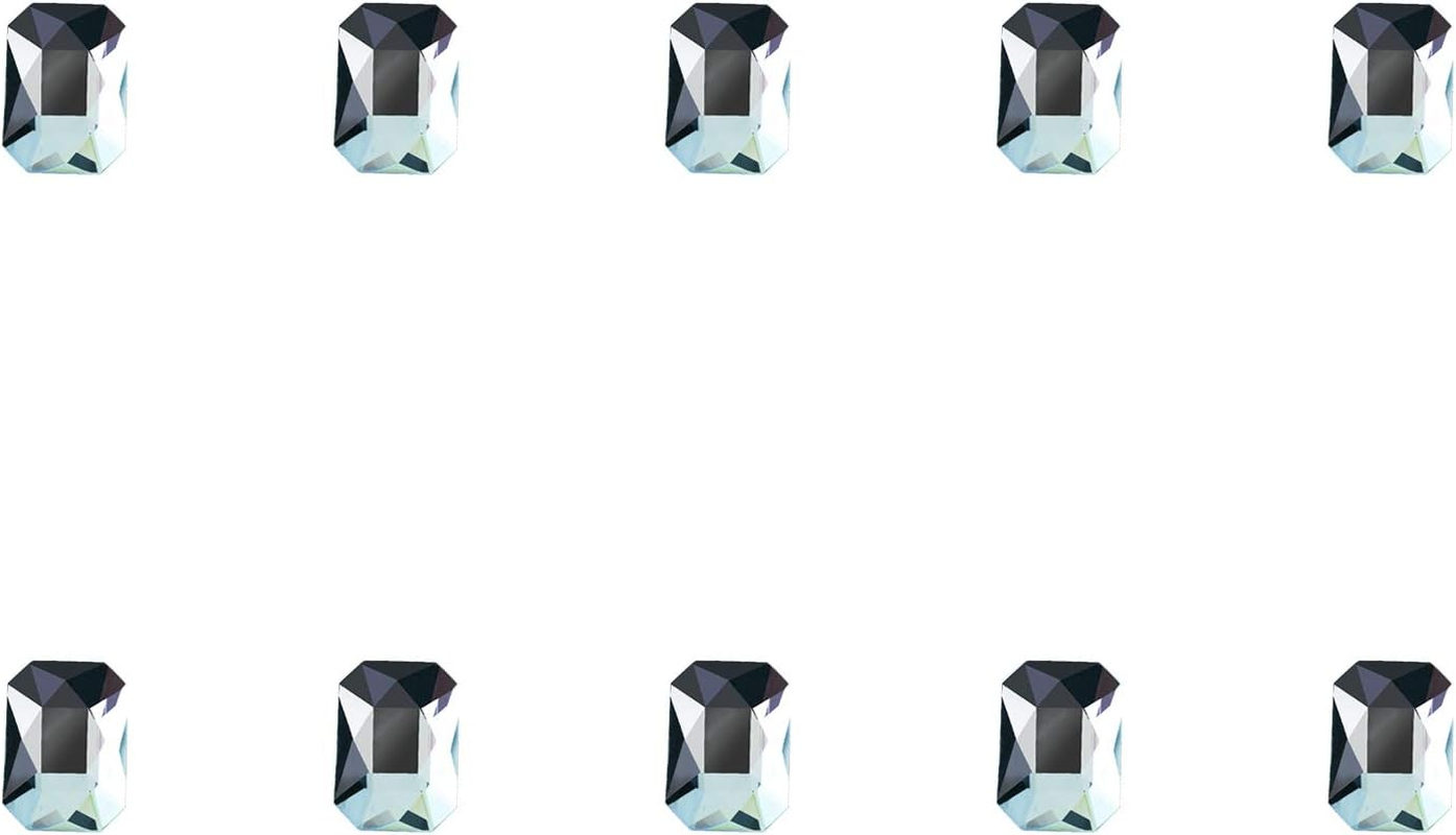 10 Grains Nail Art Rhinestones Nail Gemstone Rhinestone Decorative Nail Octagon Flat Diamond Transparent