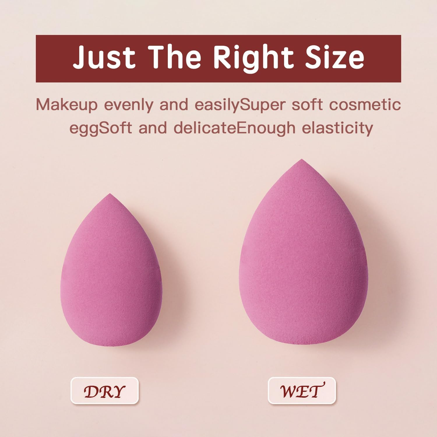 9 Pcs Makeup Sponge Blender Set, 3 Shapes Beauty Blender Kit, Foundation Brush for Liquid Makeup, Liquid Foundation Brush with Makeup Sponge and Powder Puff for Foundation, Powder, Blush image number 6