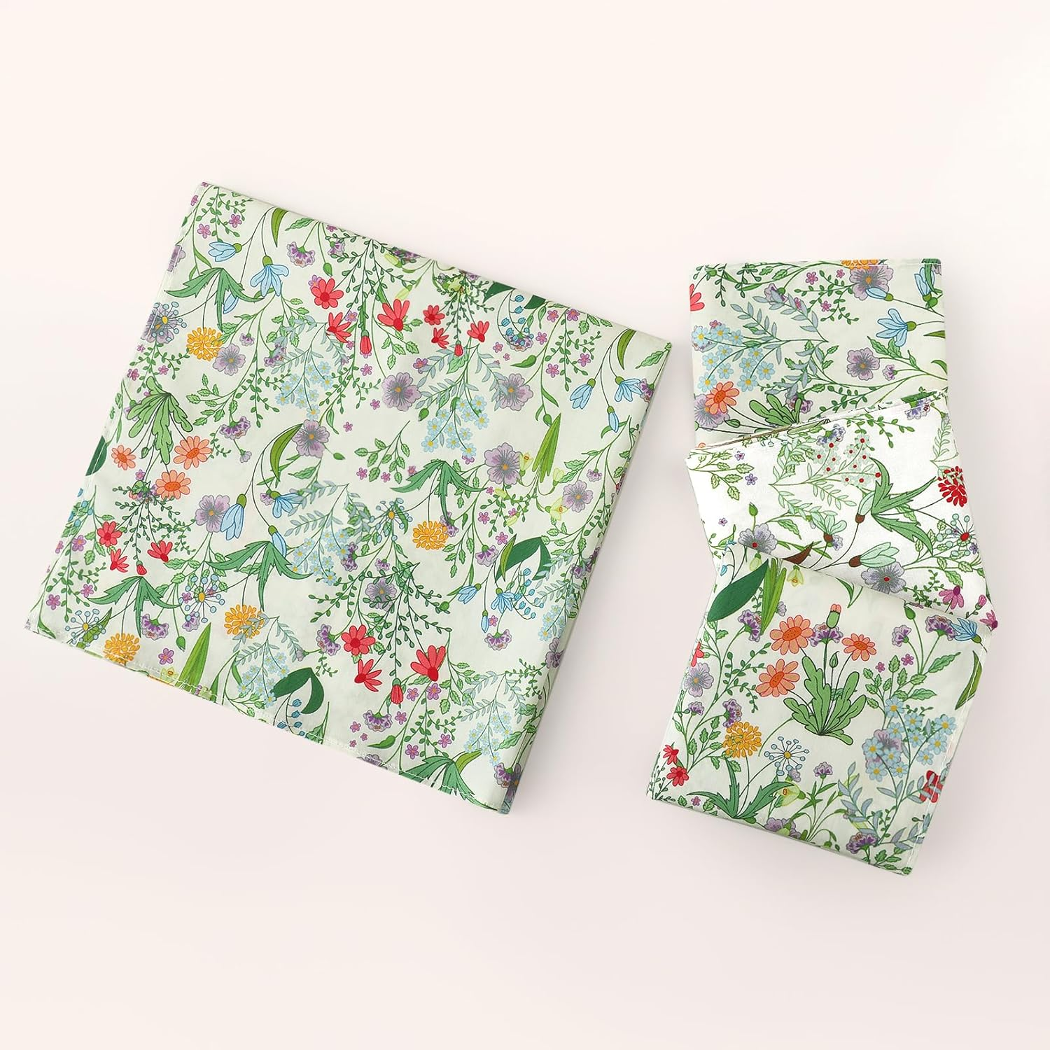 HOULIFE Handkerchiefs for Women, Vintage Ladies Flower Handkerchief Soft Cotton Floral Printing Hankies Assorted Colors image number 5