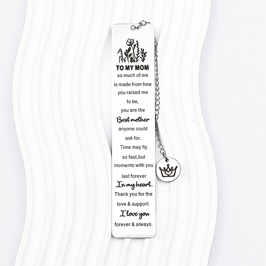 Mom Gift Bookmark from Daughter Son to My Mom Gifts so Much of Me Is Made from How You Book Marks for Mom Mother Christmas Birthday Gifts for Book Lover Mom Mama Reading Gifts image number 1