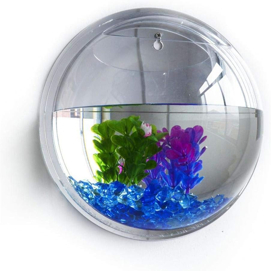 Acrylic Fish Bowl Wall Hanging Aquarium Tank Aquatic Pet Supplies Pot Plant Vase Mounted Home Decoration (Color : Clear, Size : 15Cm) image number 3