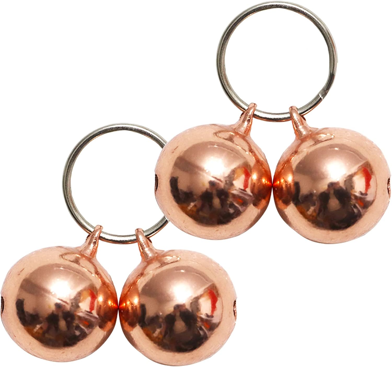 SJANE 4 Pack Cat & Dog Copper Bells - Pet Tracker Training | Pet Collar Accessories | save Birds & Wildlife