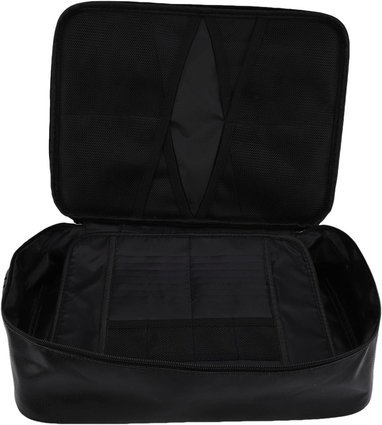 Plyisty Large Fireproof Document Bag with Combination Lock Enhanced Security File Bag for Passport Certificate Money Multiple Pockets Organizer Fiberglass Cloth image number 3