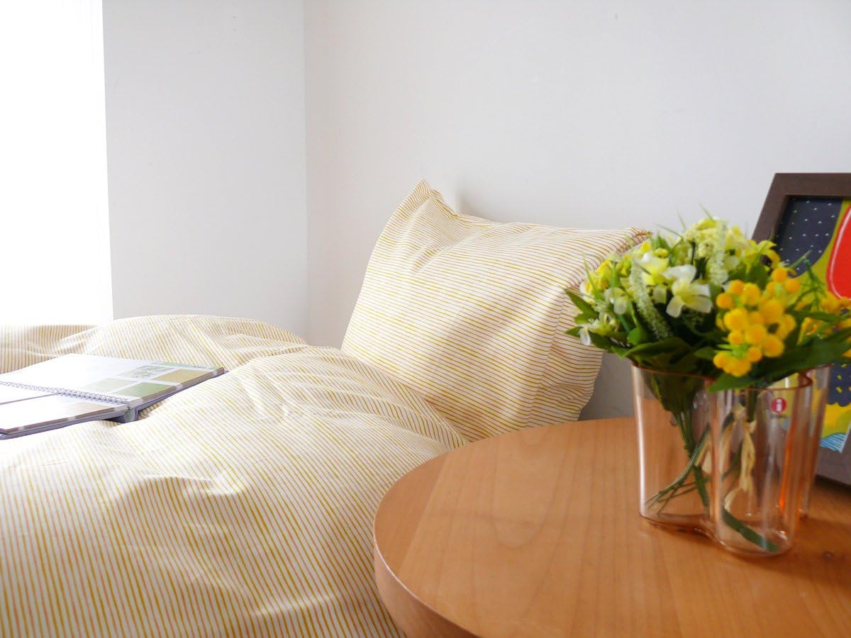 Quarter Report Duvet Cover Cotton Linen Double Mallow Yellow Approx. W 74.8 X H 82.7 Inches (190 X 210 Cm) Comforter Case (Zipper) [Made in Japan] image number 2