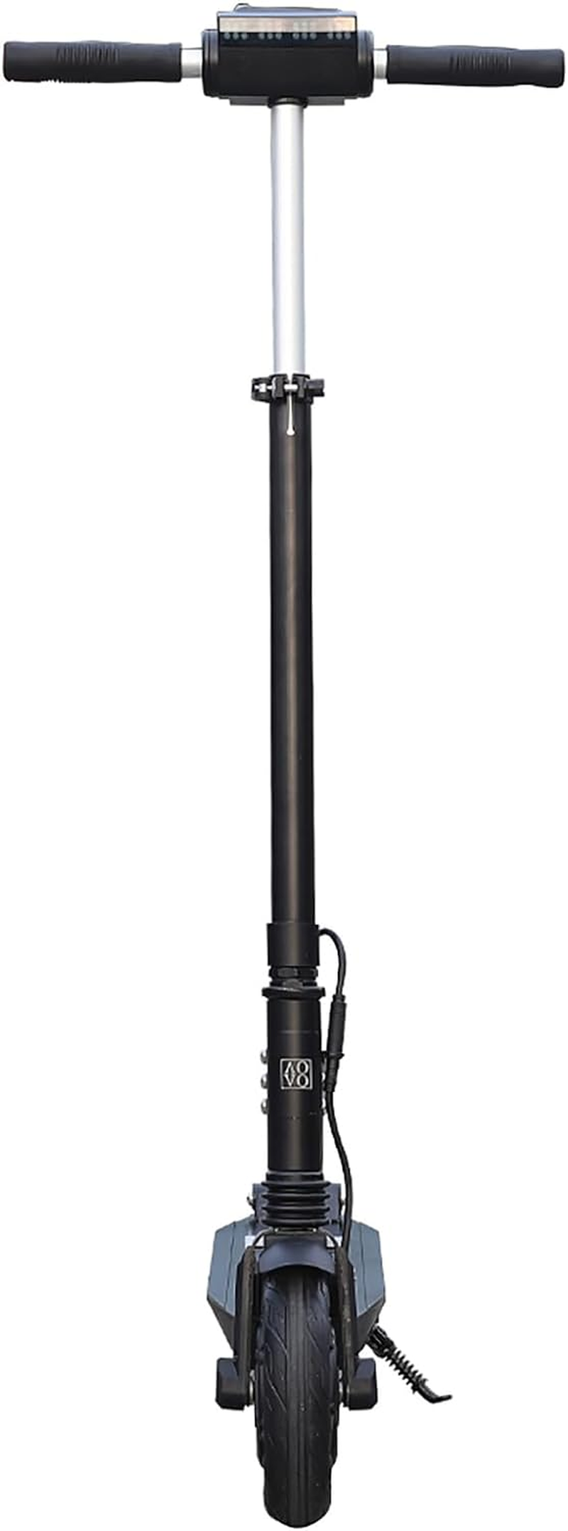 LENOXX Folding Electric Scooter - Rechargeable 350W Motor with Max 20-25 Km Long-Range Battery - 3 Speed Settings, Lightweight Easy Fold-N-Carry Shock Absorption with LED Headlights- Black image number 2