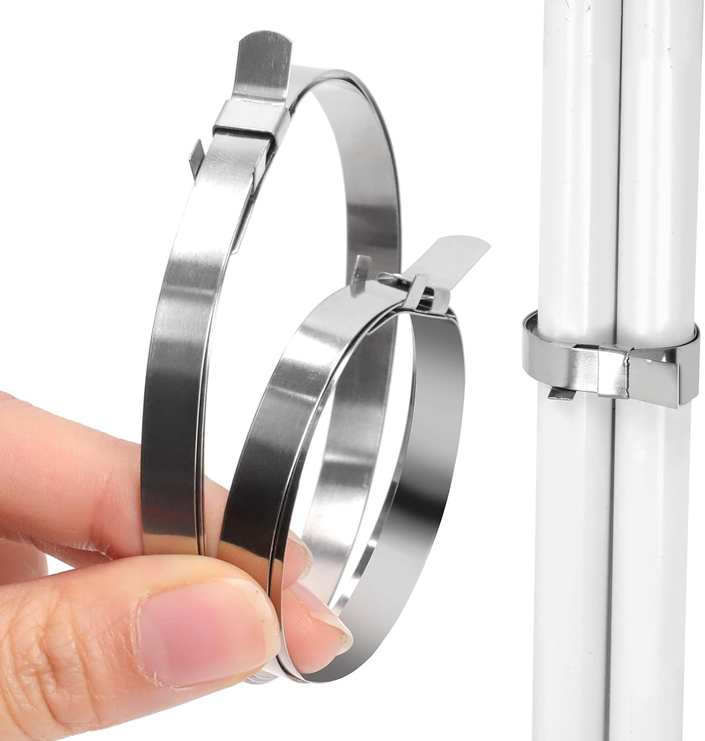 Glarks 20Pcs 45-80Mm 45-170Mm CV Boot Clamp Set, Stainless Steel Drive Shaft CV Boot Band Clamps, CV Joint Boot Clamp, Axle Boot Clamps for Most Cars