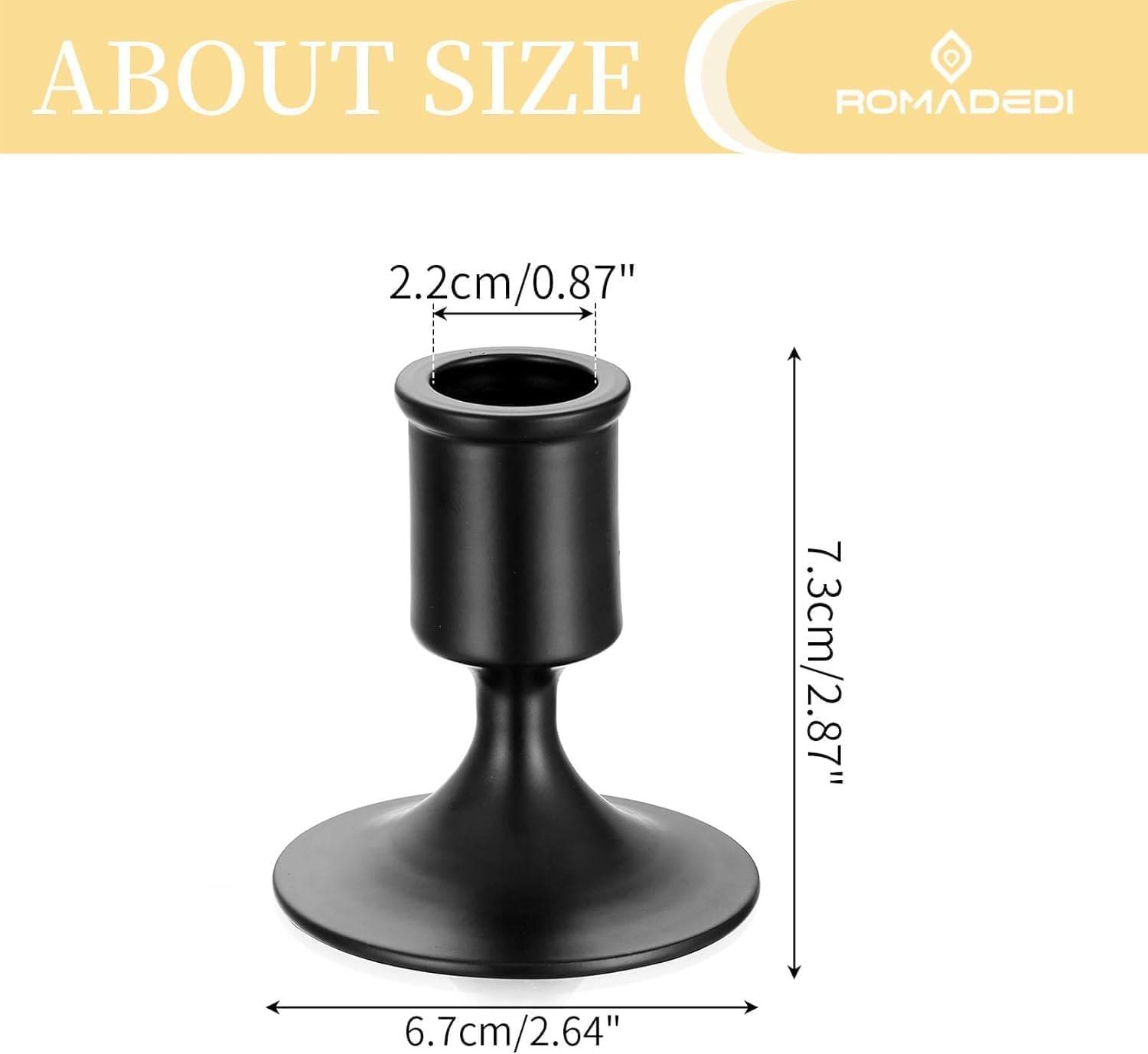 Candlestick Candle Holders,H HOME-MART Set of 2,Vintage Candle Stick Holder Table Centerpiece Perfect Metal Candlestick Holders for Dinner Room Table Centerpiece Wedding Party Christmas Decorations image number 3