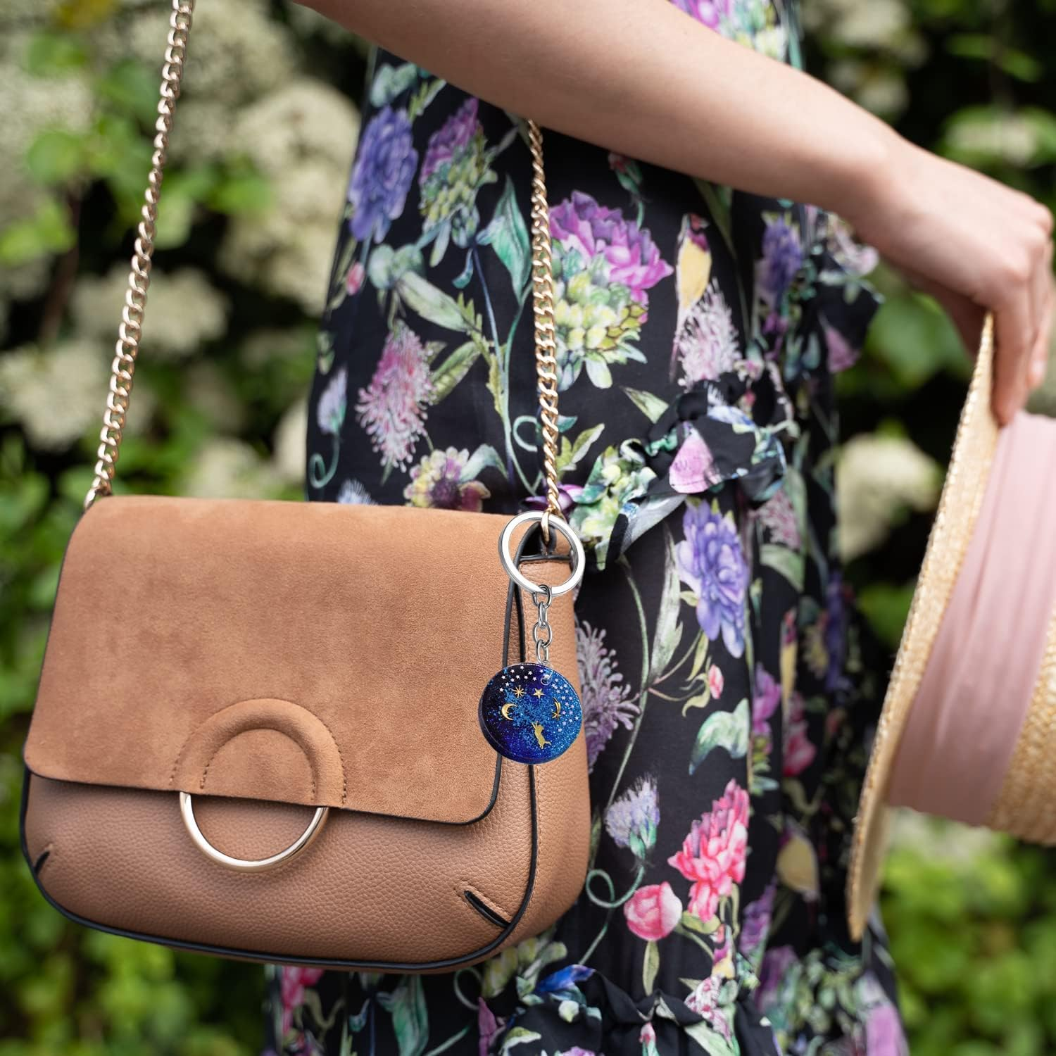 Weenkeey 6 Pcs round Keychain Silicone Moulds Epoxy Resin Mold round Shape Resin Casting Moulds for DIY Crafts Jewelry Pendant image number 3