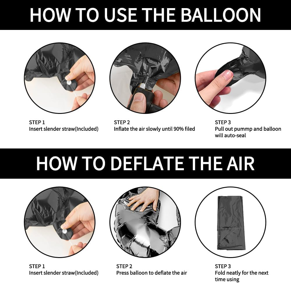 Black Happy Birthday Banner Happybirthday Balloon Happybirthday Signblack Balloons Happybirthday Backdrop Birthday Party Decorations Birthday Decor Birthday Decorations for Men-Black image number 3