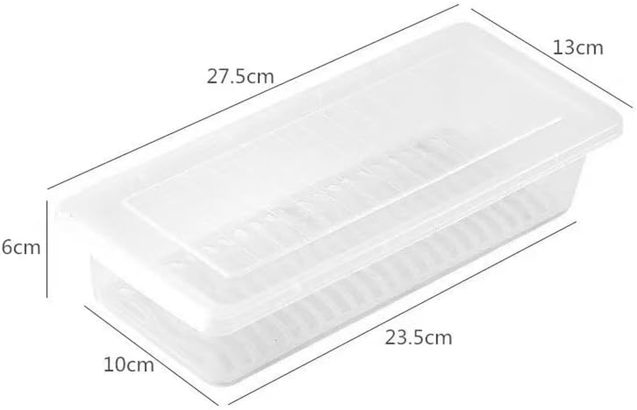 6 Pcs Stackable Fridge Organiser Bins with Lids and Removable Drain Basket, Fresh Container Food Storage Containers for Fruit & Vegetable Storage or Wash, Kitchen Storage & Organisation（Small） image number 2