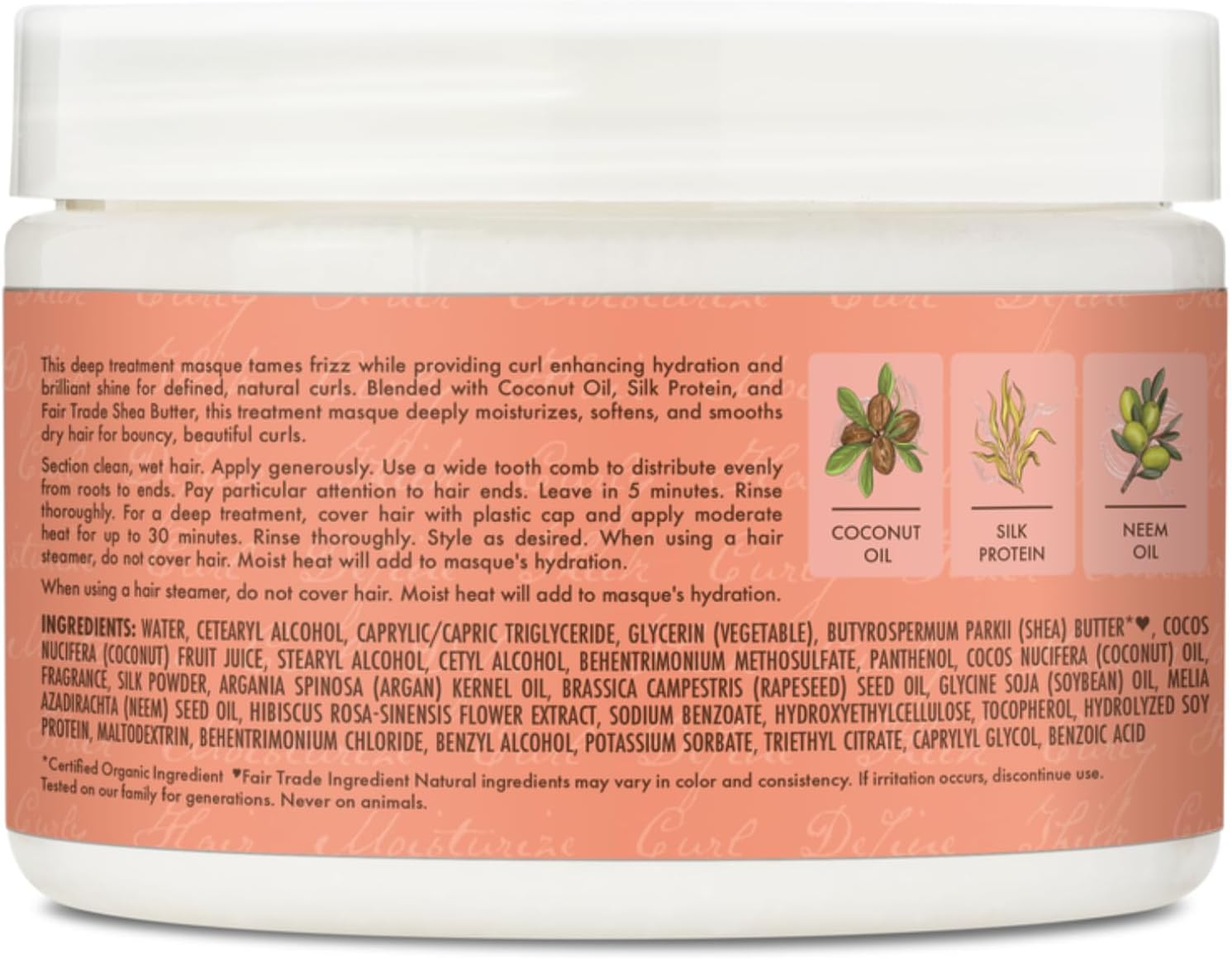 Shea Moisture Coconut and Hibiscus Curl and Shine Hair Masque by Shea Moisture for Unisex - 12 Oz Masque, 340 Grams