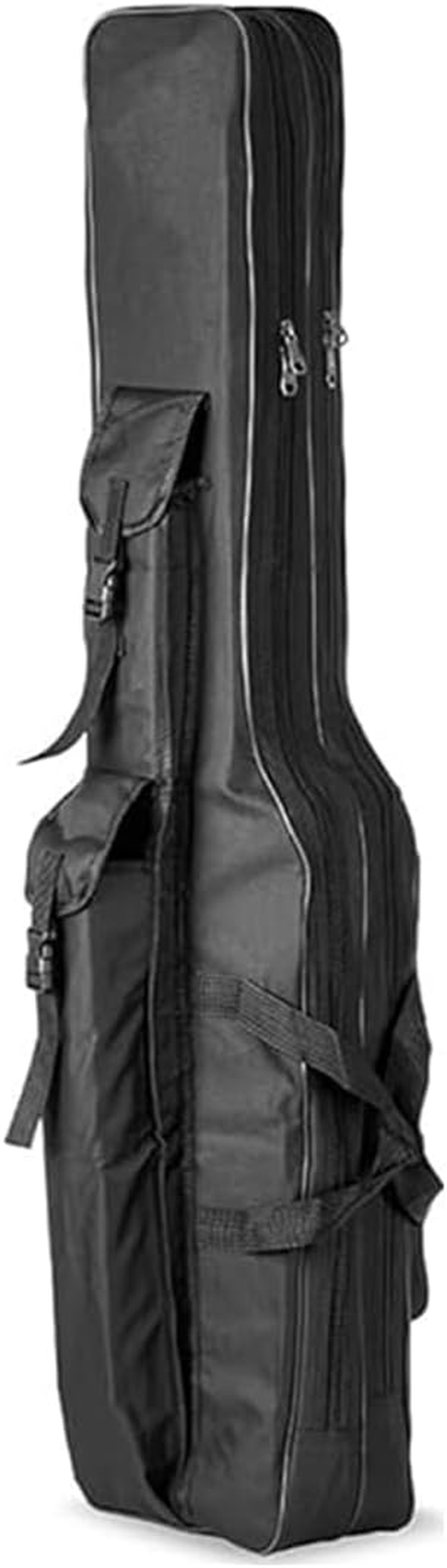 AIMALL 51.2 Inch Double-Layer Fishing Rod Bag with Waterproof Coating and Multi-Pocket Design, Portable Tear-Resistant Gear Carrying Case for Sea and Freshwater Fishing