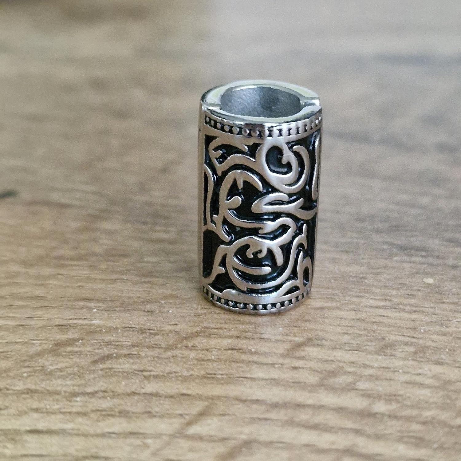 VALHALLA Beads Beard Hair Open-Close Vikings Stainless Steel Braiding Beads Dreadlocks Hair Jewelry Hair Decoration, Stainless Steel image number 6